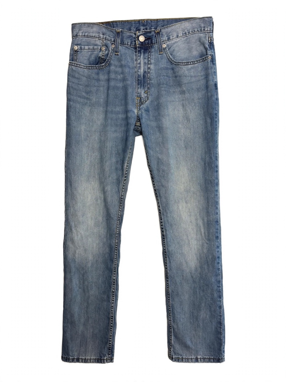 Levi's 559 Relaxed Straight Fit Jeans Men's 34x32 Light Blue Faded Denim Jeans
